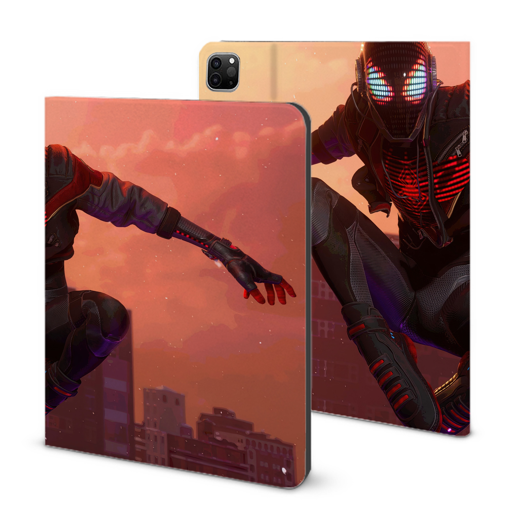 （画像用） Spider Man スパイダーマン IPad ケース ブック型 PUレザー TPU 耐衝撃 軽量 薄型 ペン収納なし 全面保護 IPad 各モデル対応